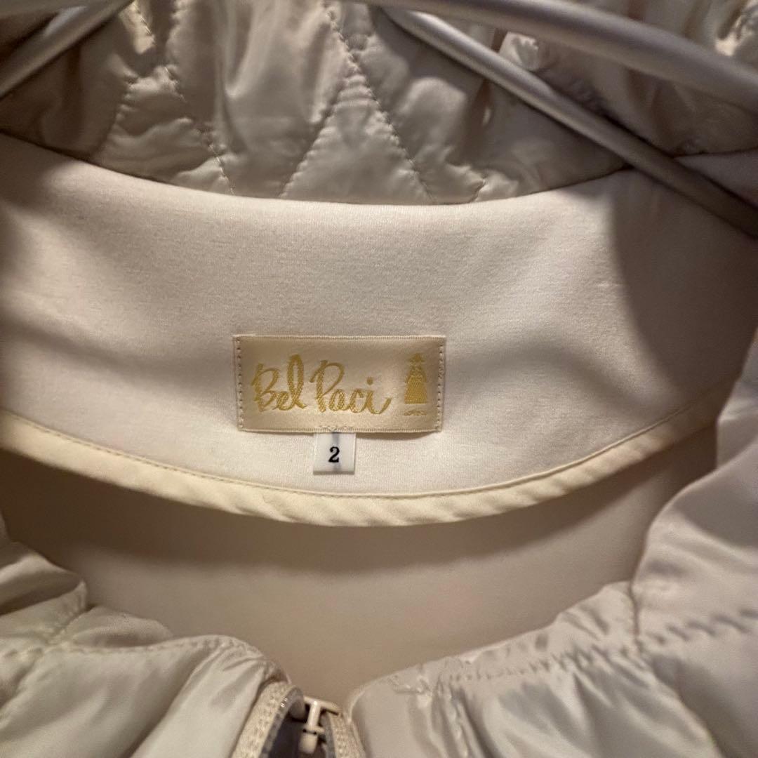 美品Bel Paci ベルパーチ フラワー　Aライン　ロングベスト　キルティング