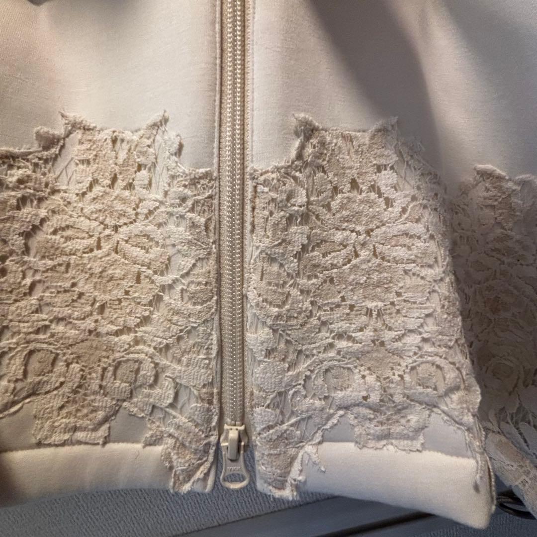 美品Bel Paci ベルパーチ フラワー　Aライン　ロングベスト　キルティング