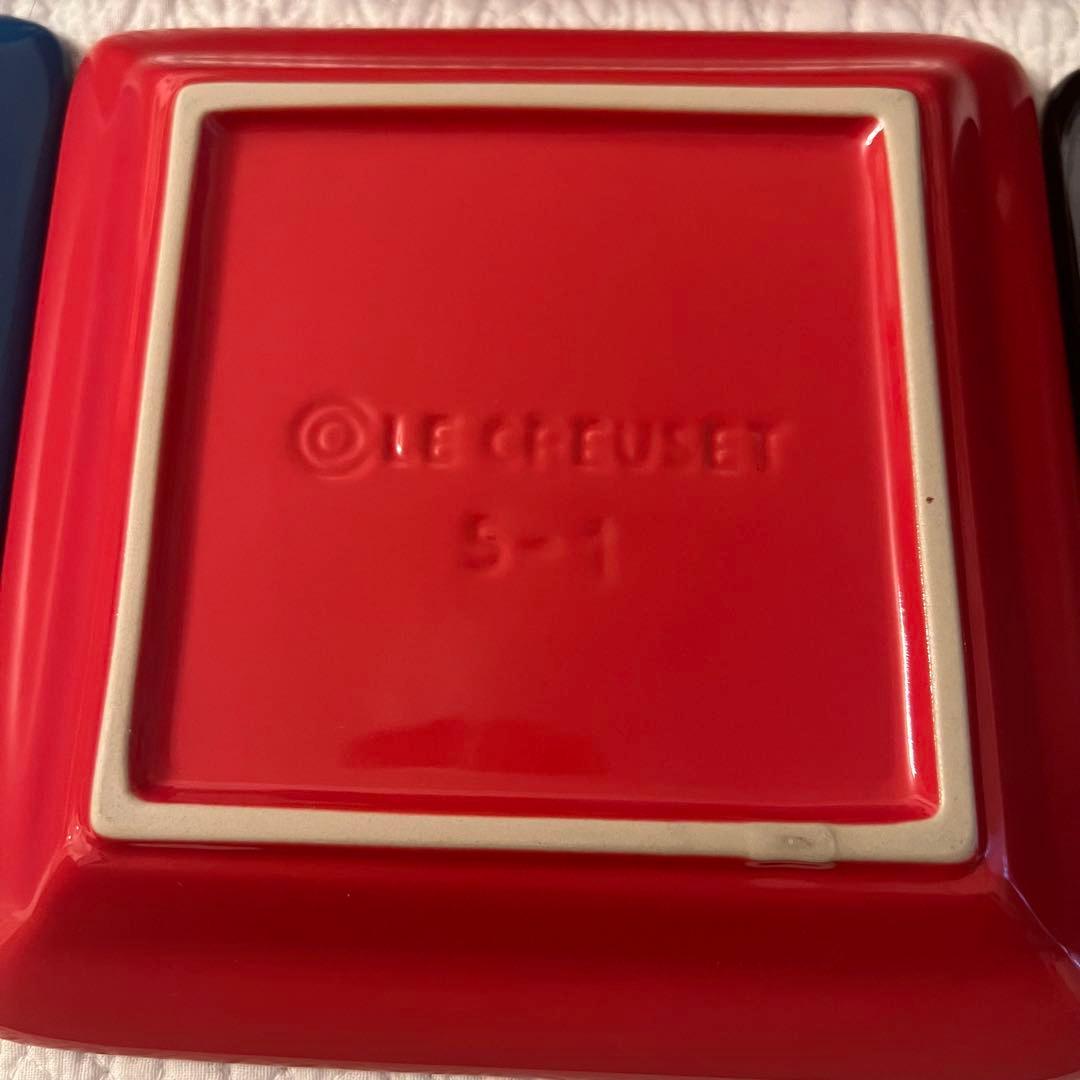 ⑱LE CREUSET スクエアプレート 16cm 6枚セット ルクルーゼ