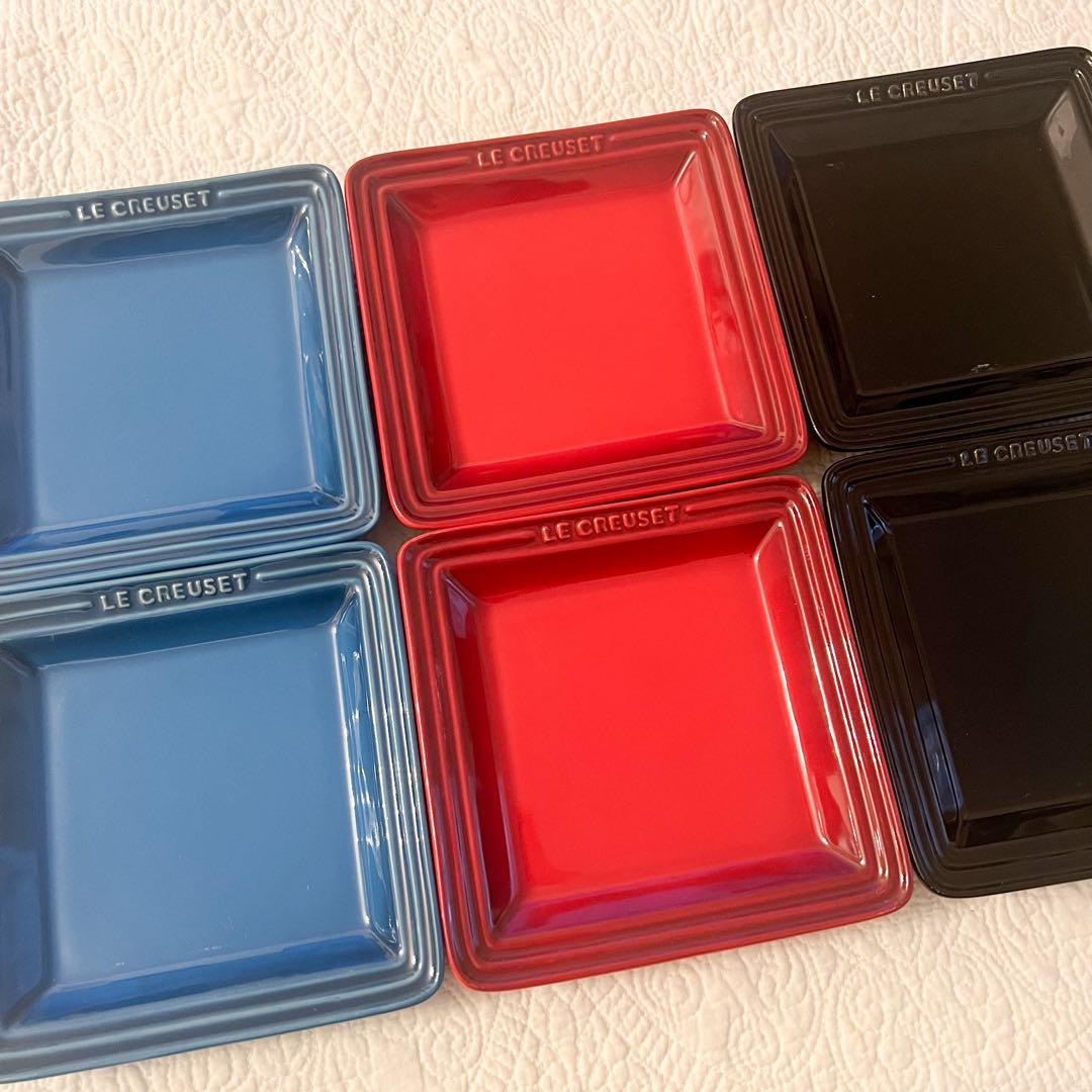 ⑱LE CREUSET スクエアプレート 16cm 6枚セット ルクルーゼ
