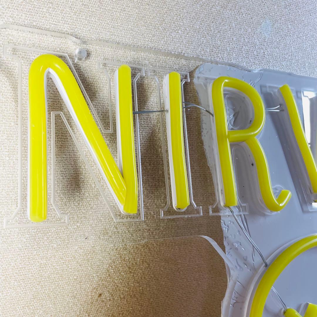 【人気】NIRVANA スマイリー バンドロゴ ネオンサイン ライト 調整可能