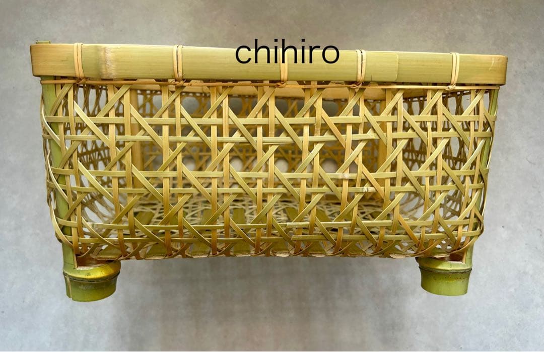 水切り竹かご 椀かご（新品未使用）直径横約33センチ縦約28センチ高約17