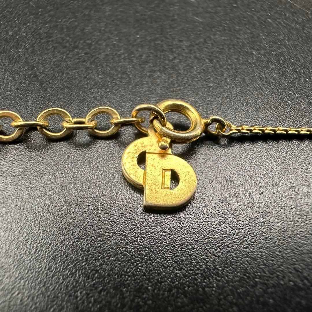 極美品✨　Dior　ネックレス　CD ロゴ　ラインストーン　希少　刻印　1563