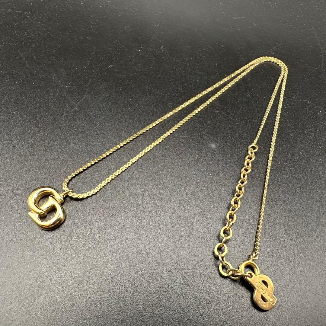 極美品✨　Dior　ネックレス　CD ロゴ　ラインストーン　希少　刻印　1563