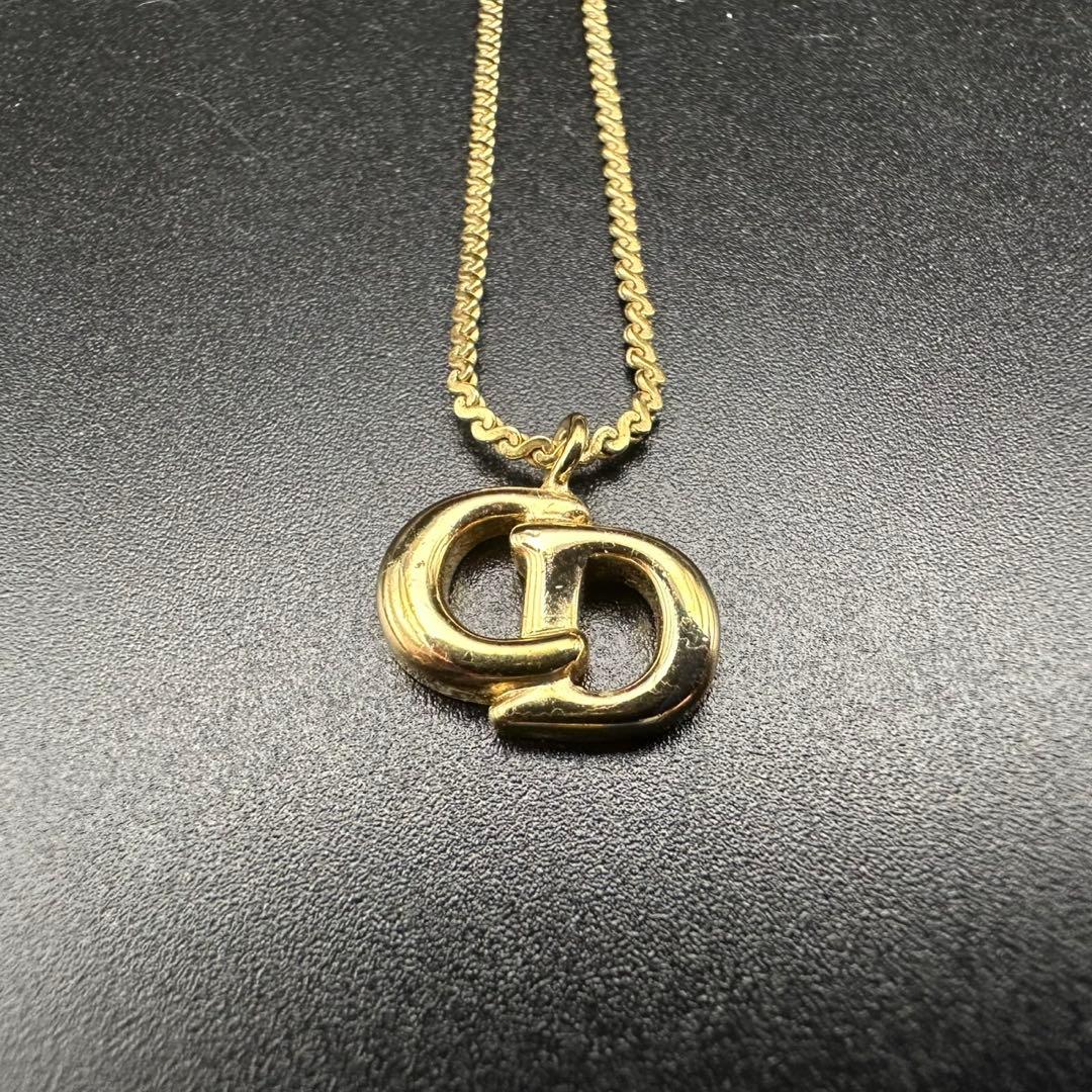 極美品✨　Dior　ネックレス　CD ロゴ　ラインストーン　希少　刻印　1563