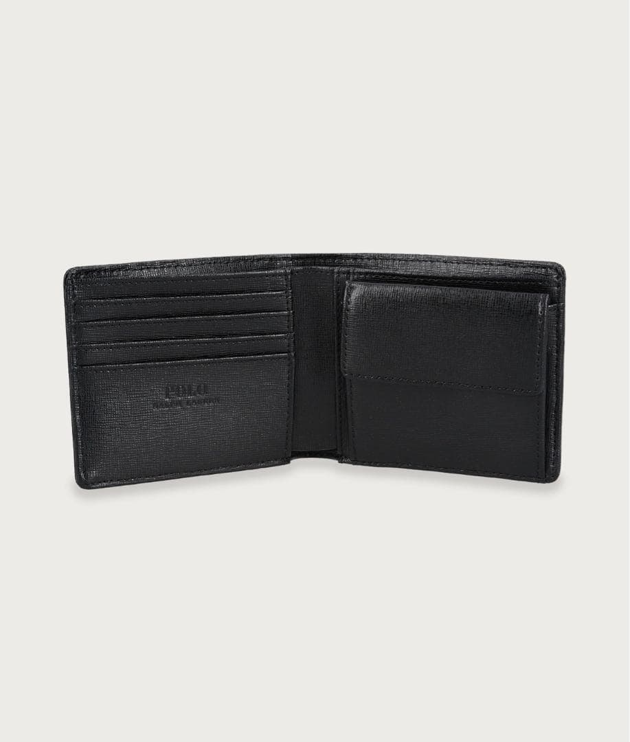 Polo Ralph Lauren ブラック 二つ折り財布　ショッパー付
