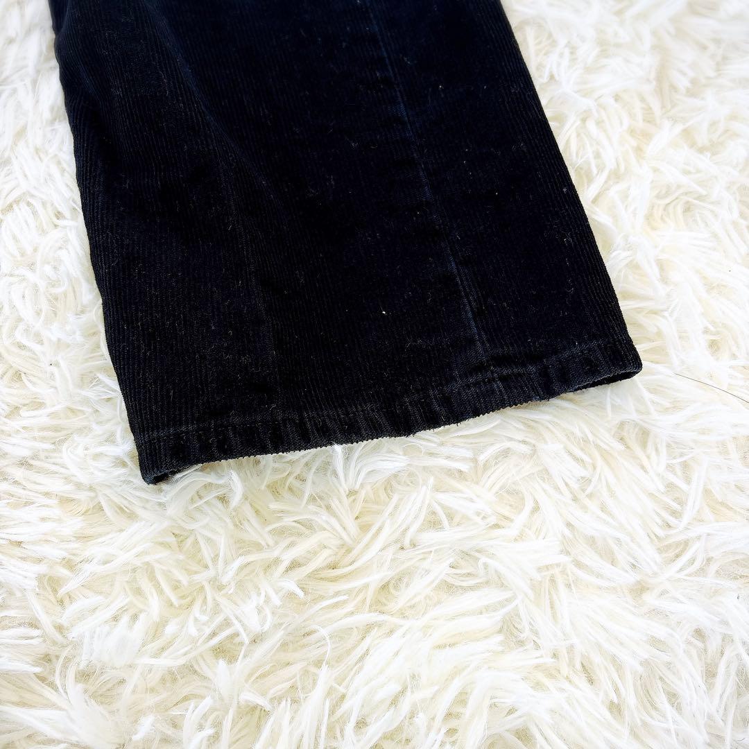 ダブルアールエル　コーデュロイ　パンツ　メンズ　黒　ブラック　L 防寒　ズボン