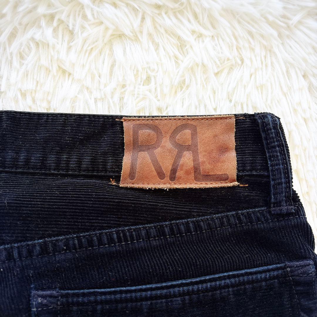 ダブルアールエル　コーデュロイ　パンツ　メンズ　黒　ブラック　L 防寒　ズボン