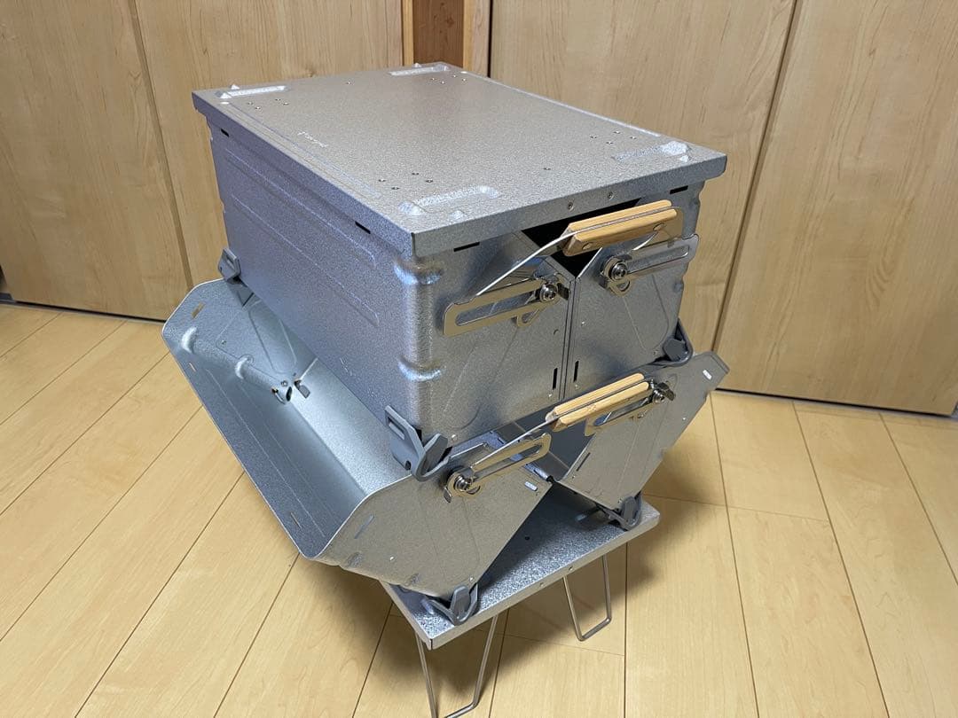 【美品】スノーピーク　シェルフコンテナ25 とリッドラック25の2台セット