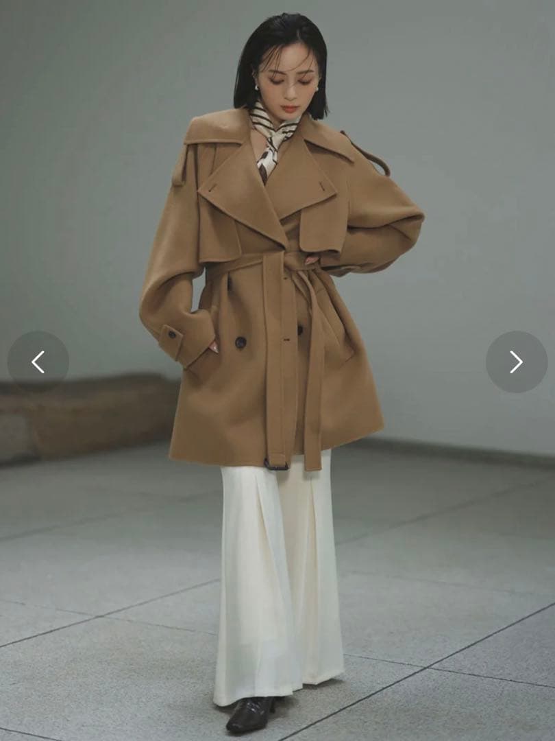 anuans リバーウールミドルトレンチコート⋈﻿