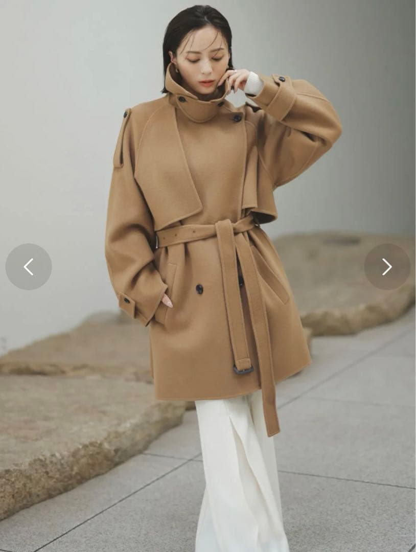 anuans リバーウールミドルトレンチコート⋈﻿