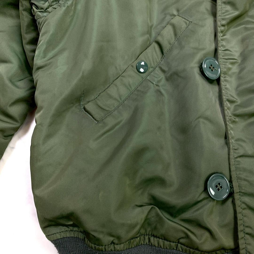 90s USA製 アルファ N-2B フライトジャケット カーキ L　D781