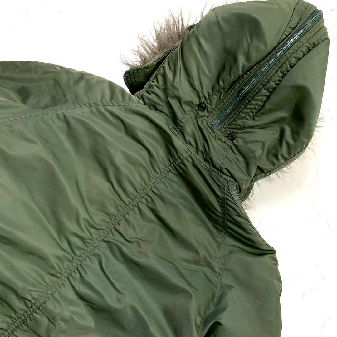 90s USA製 アルファ N-2B フライトジャケット カーキ L　D781