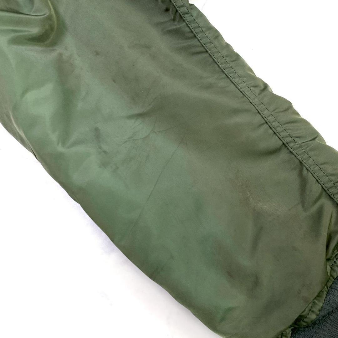 90s USA製 アルファ N-2B フライトジャケット カーキ L　D781