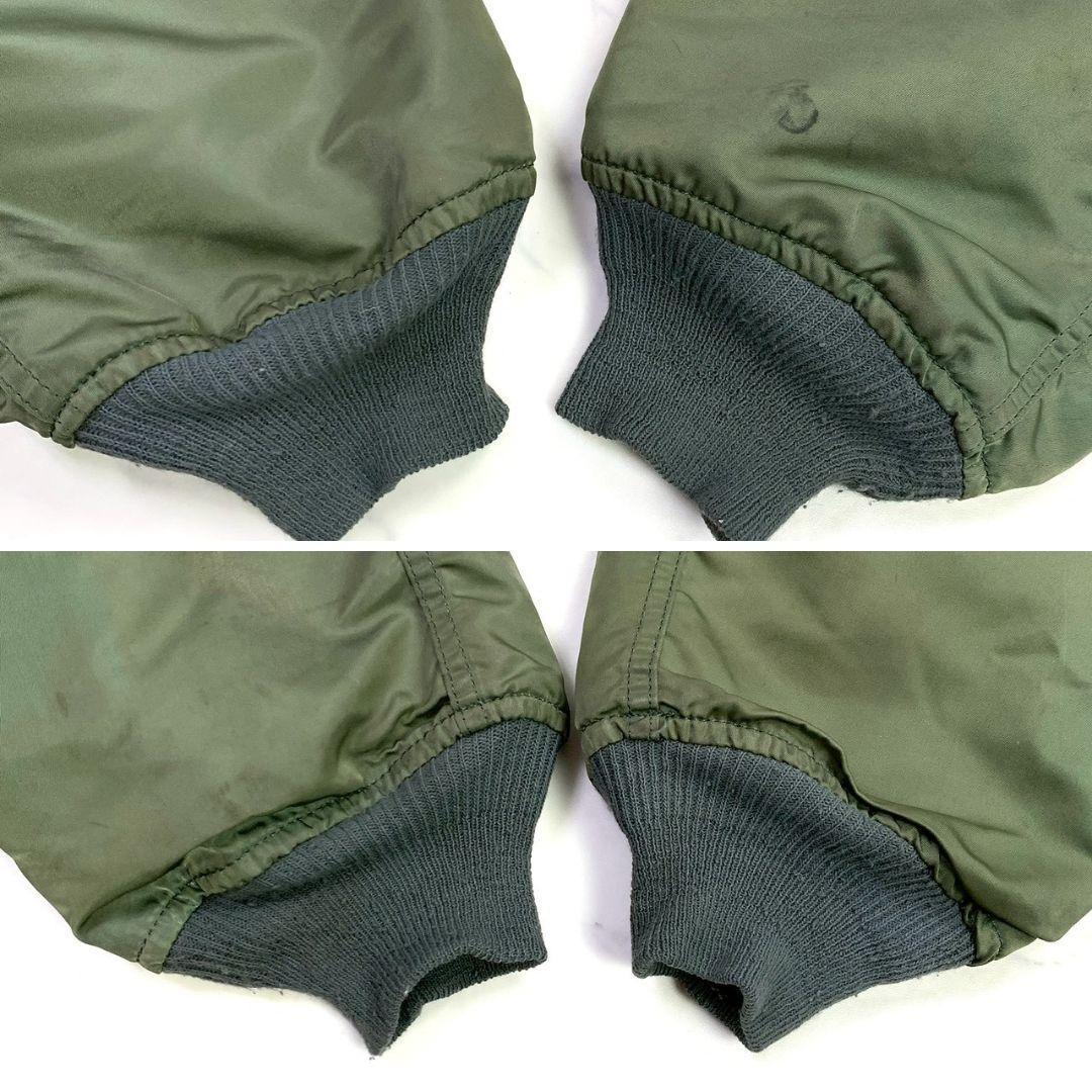 90s USA製 アルファ N-2B フライトジャケット カーキ L　D781