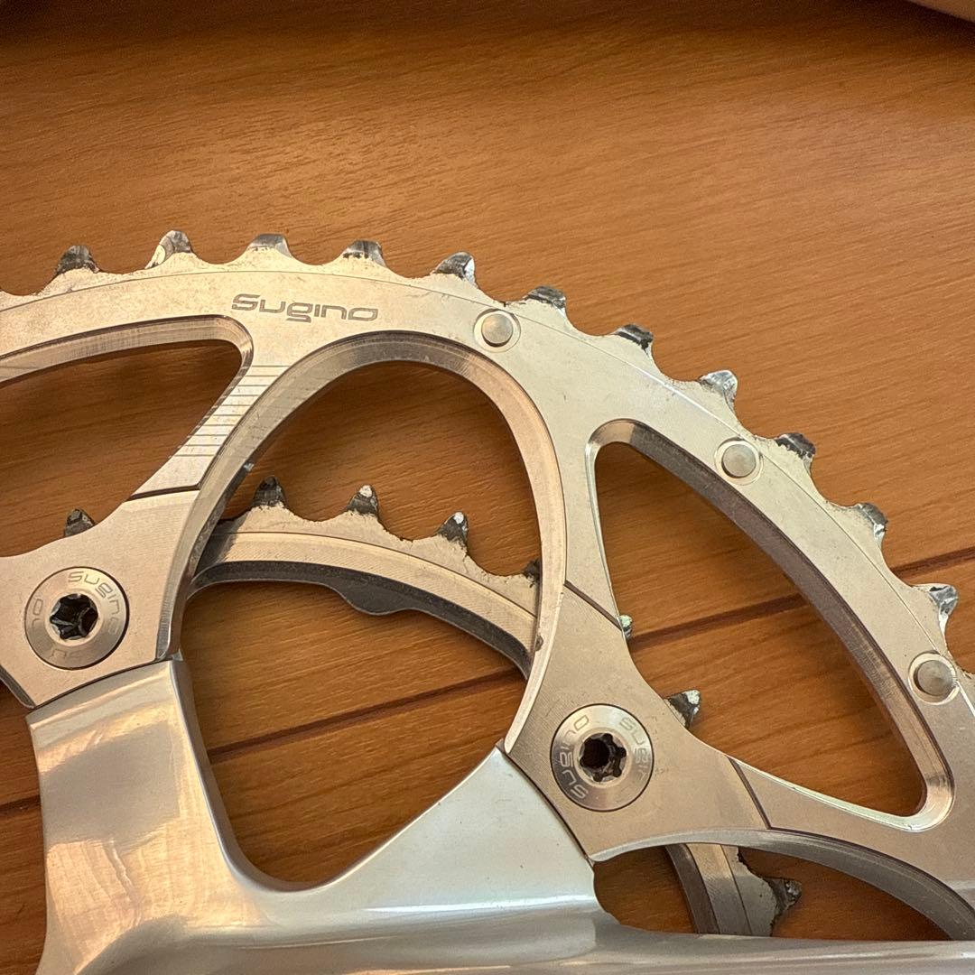Sugino Might Tour クランクセット シルバー