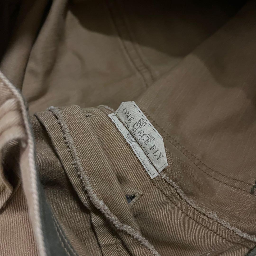 フリーホイーラーズ ロングショアマン ベージュ ワークパンツ 34×34