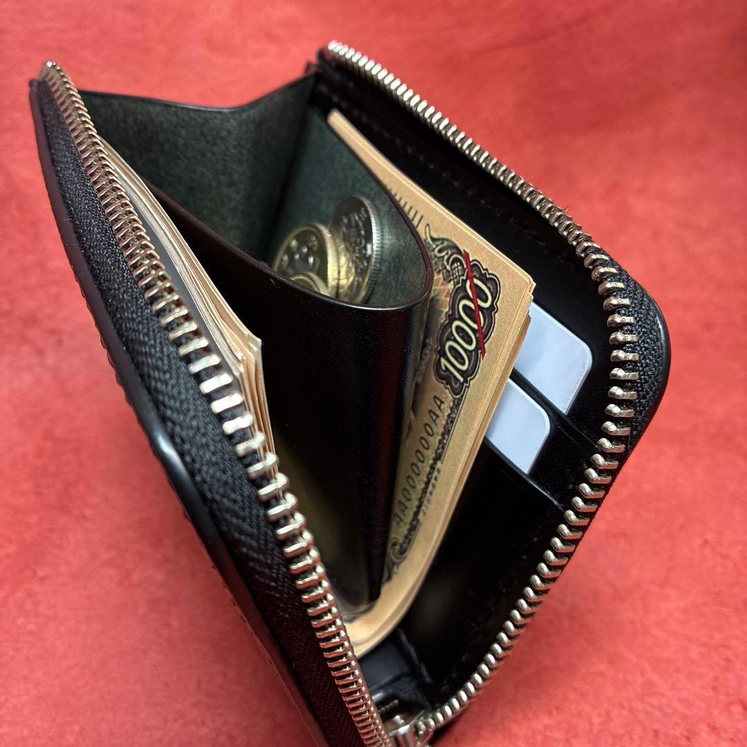 L字ファスナー革財布　黒　(たつろー様向け)