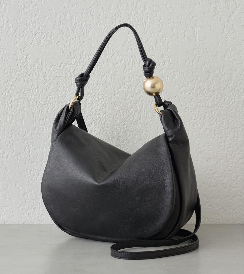 【russet×BEARDSLEY】2way フラップショルダーバッグ　ブラック