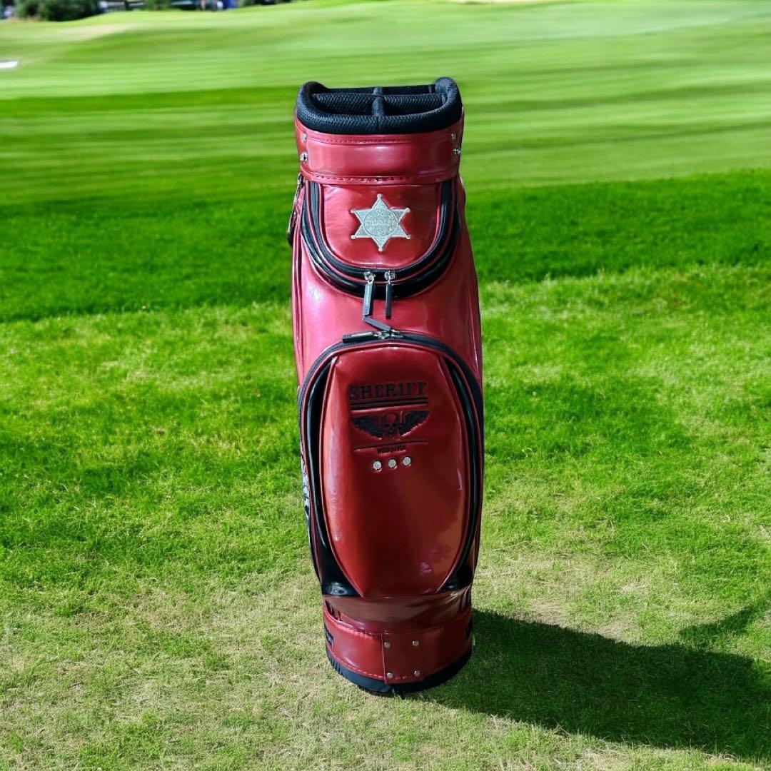 シェリフ スカル刺繍 キャディバッグ ゴルフバッグ 希少モデル