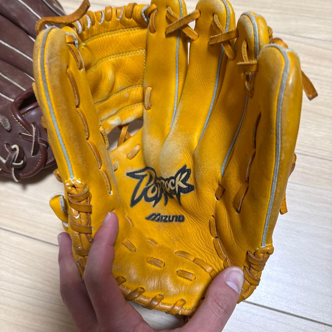 高校野球部員使用 グローブ 4点セット 部室整理