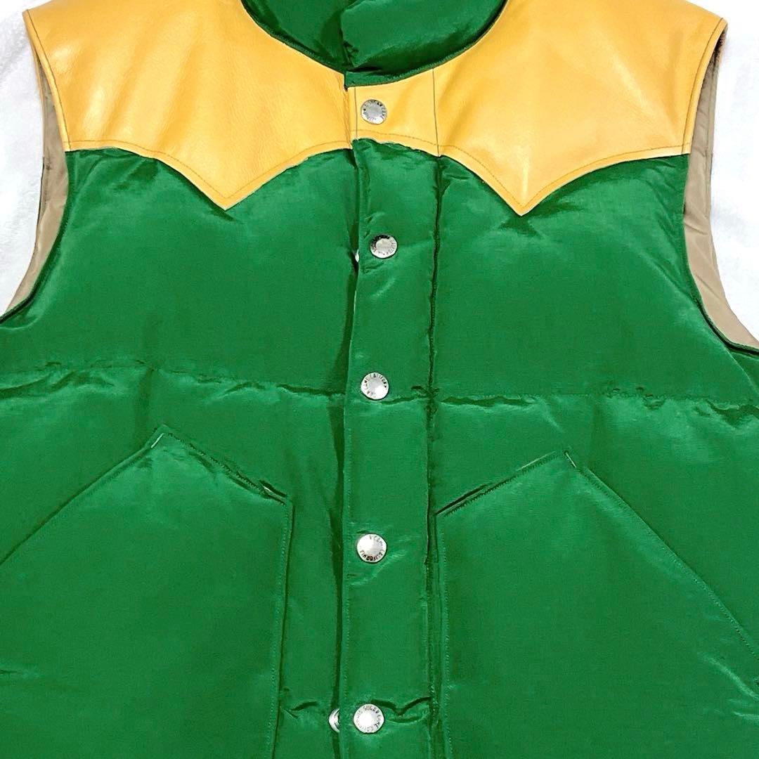 【新品タグ付】 【希少】 シュガーケーン ダウンベスト レザー M バイカラー