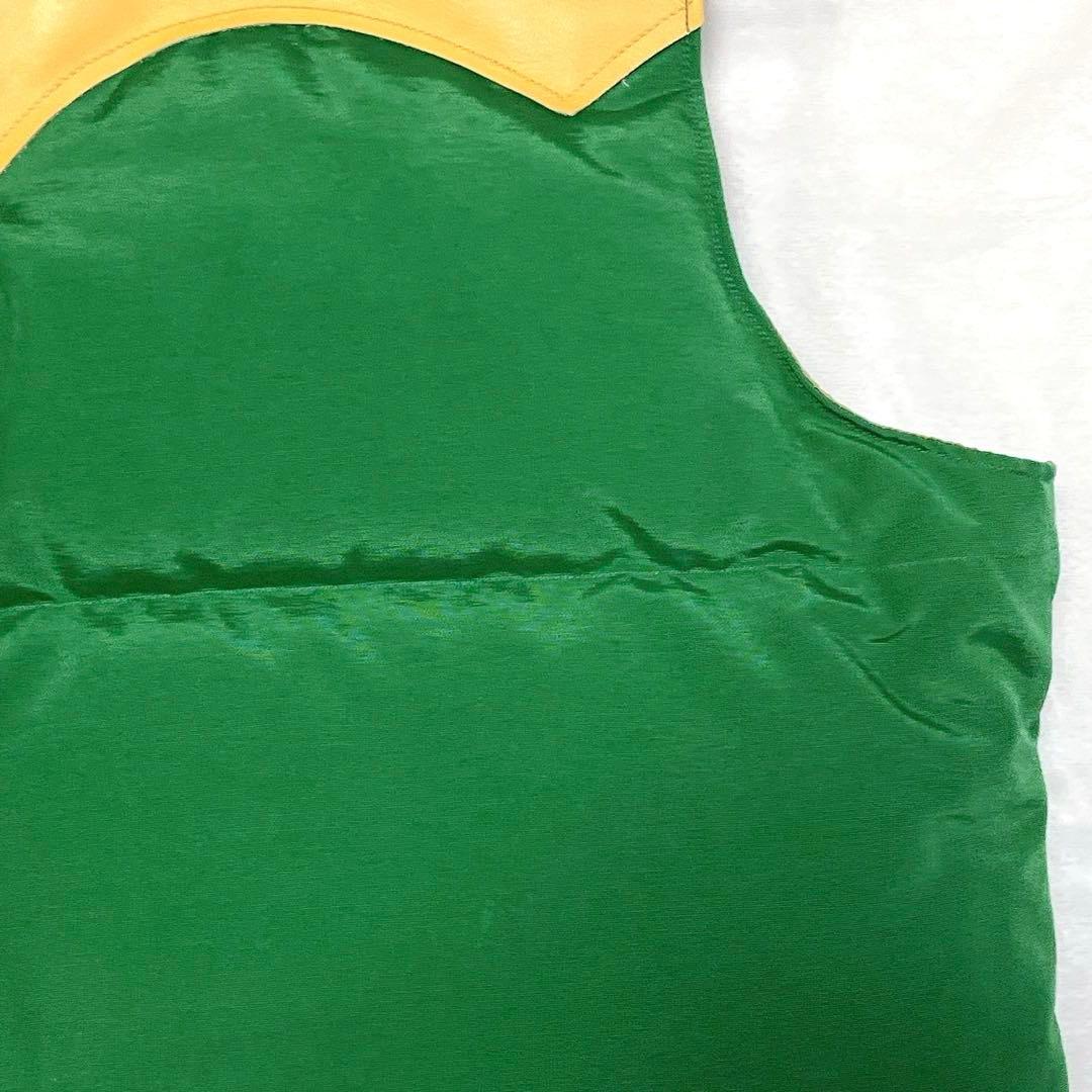 【新品タグ付】 【希少】 シュガーケーン ダウンベスト レザー M バイカラー