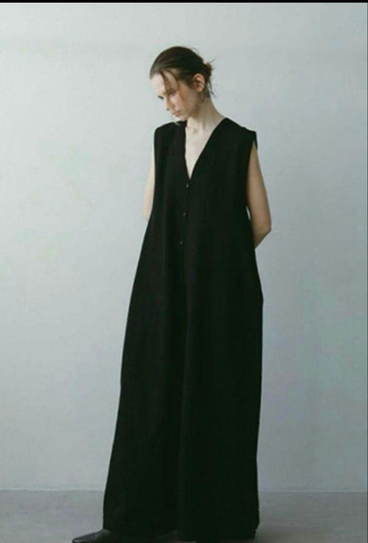 etre tokyoフロントボタンニットオールインワン M