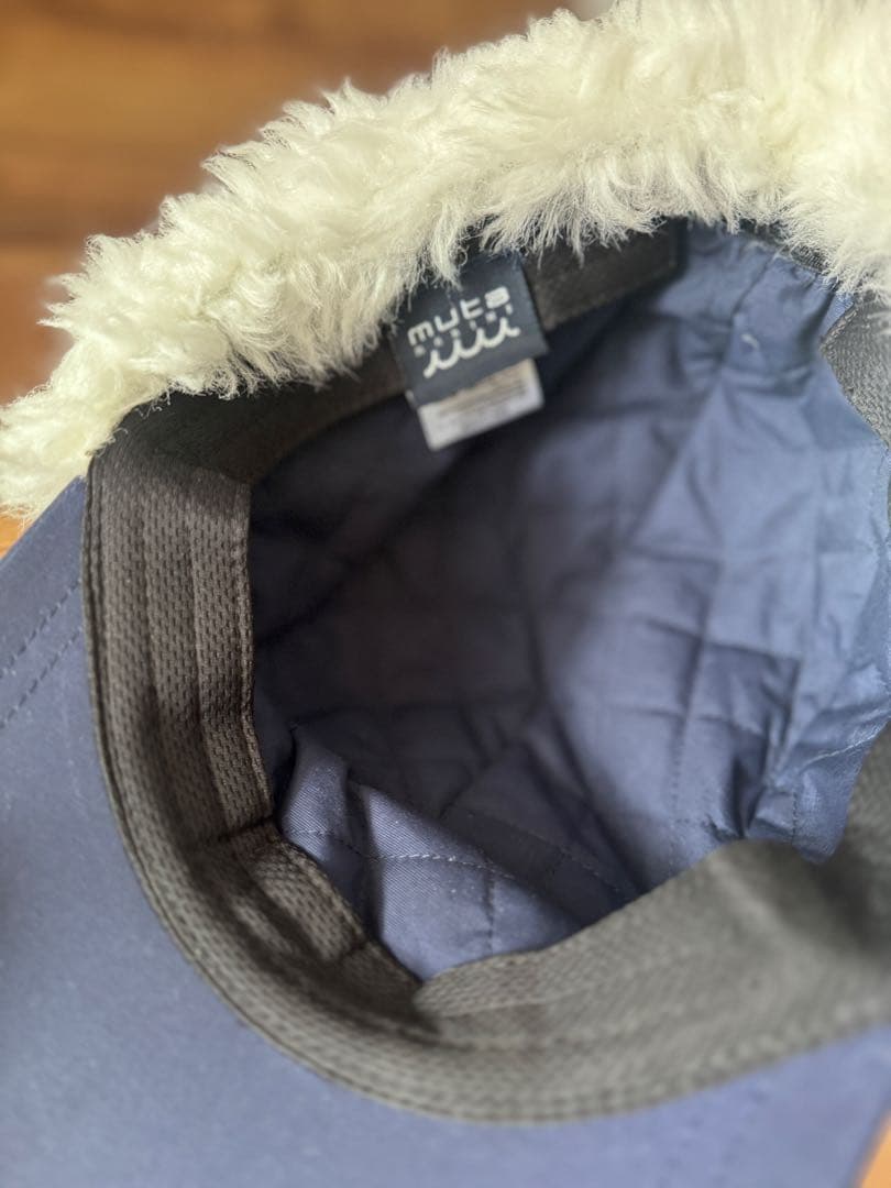MARINE ファー付きキャップ ネイビー