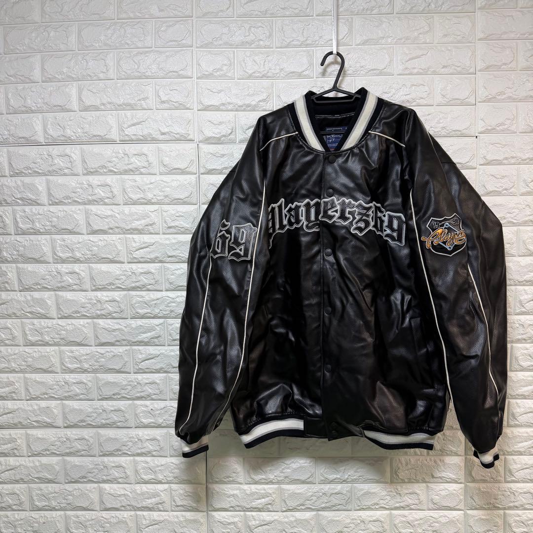 激レア　Player69 レザー ジャケット hiphop 2000 3XL