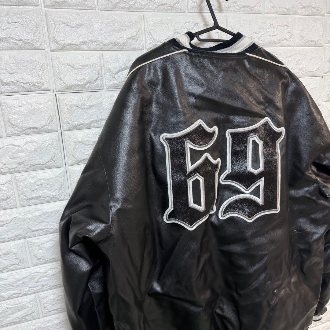 激レア　Player69 レザー ジャケット hiphop 2000 3XL