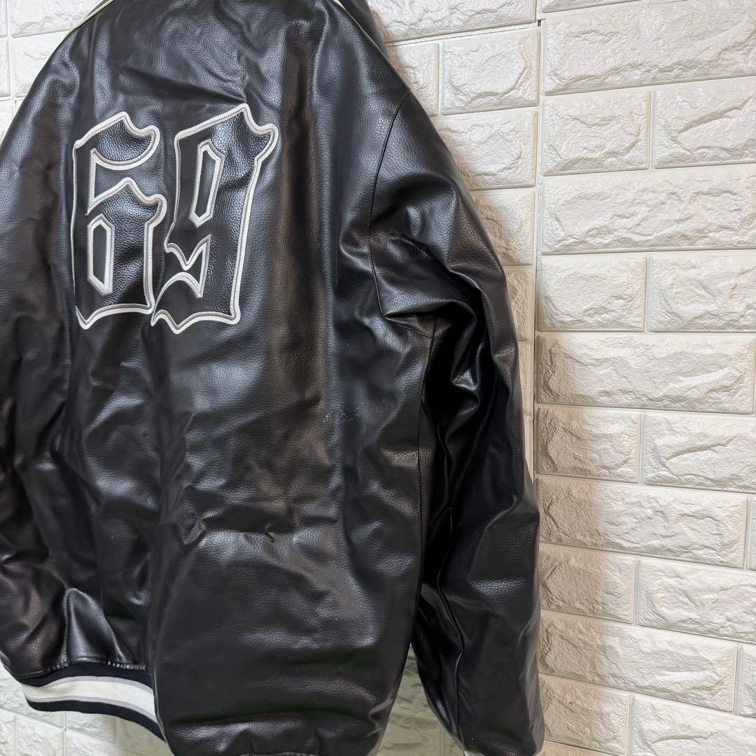 激レア　Player69 レザー ジャケット hiphop 2000 3XL