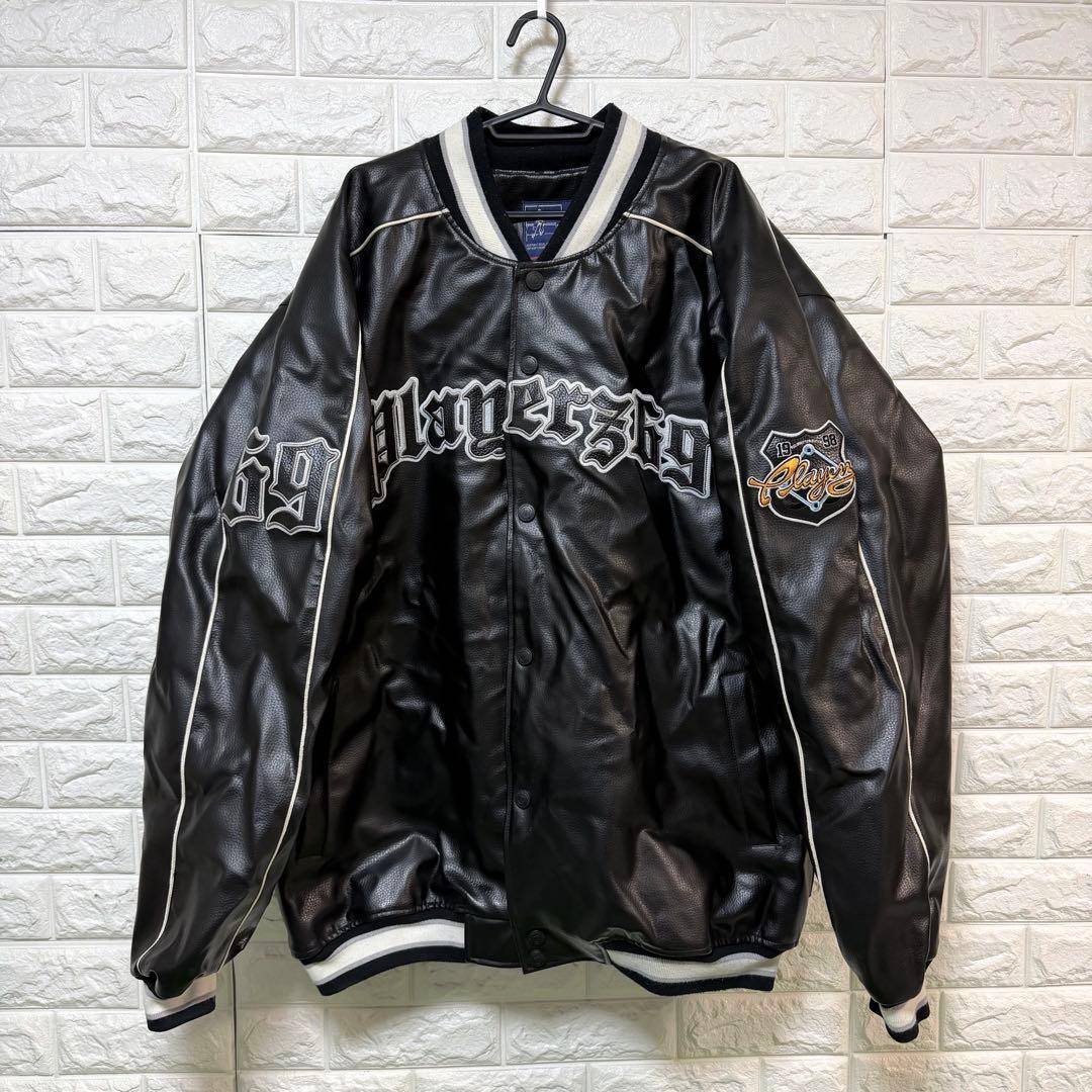 激レア　Player69 レザー ジャケット hiphop 2000 3XL