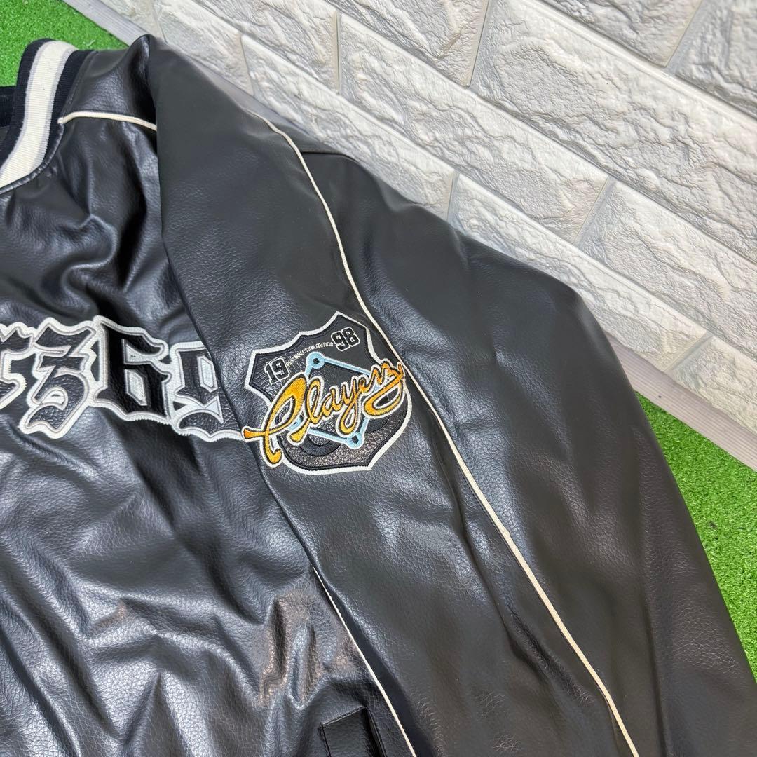 激レア　Player69 レザー ジャケット hiphop 2000 3XL