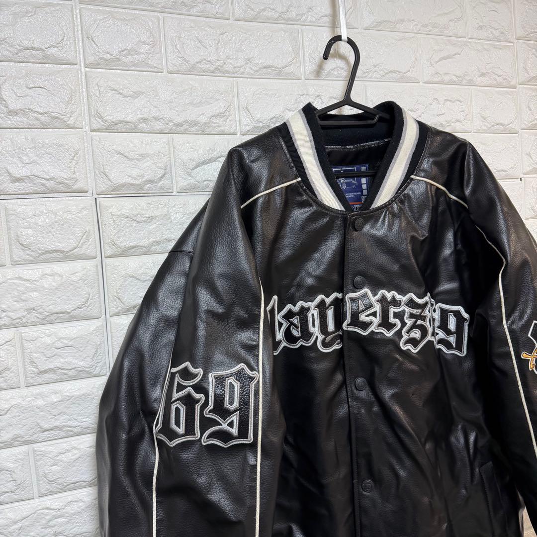 激レア　Player69 レザー ジャケット hiphop 2000 3XL