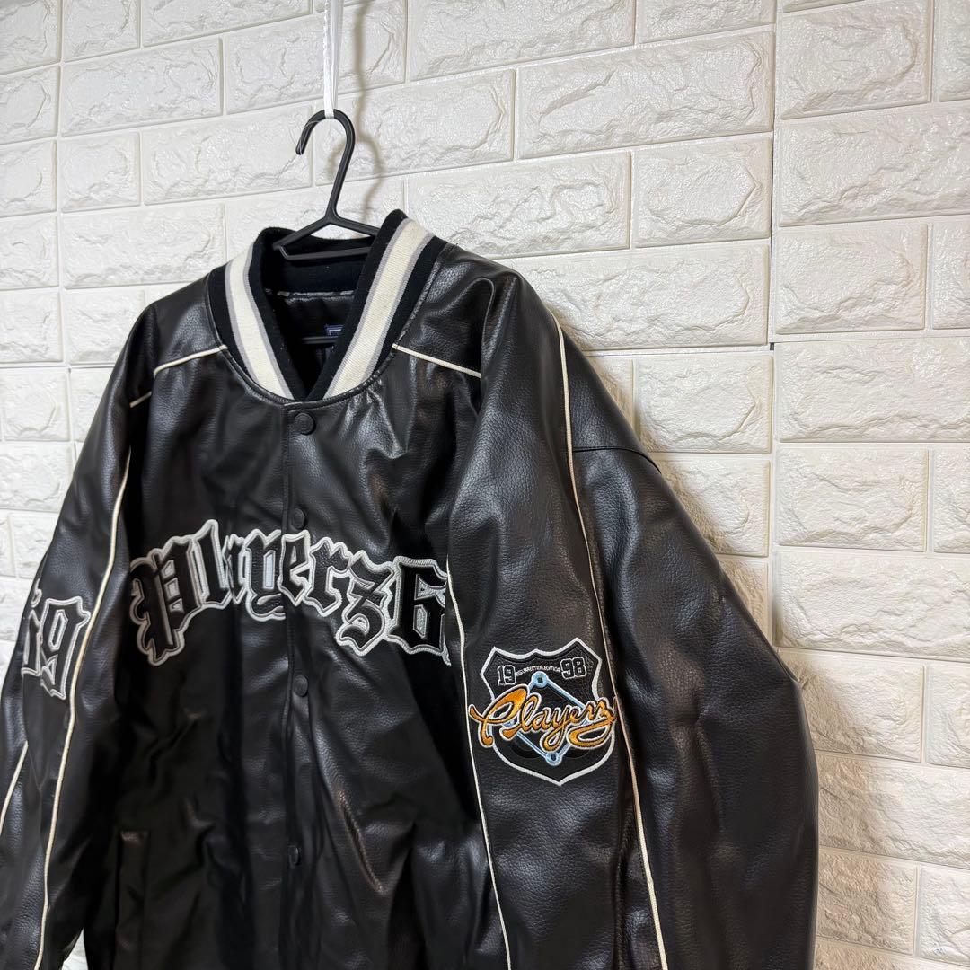 激レア　Player69 レザー ジャケット hiphop 2000 3XL