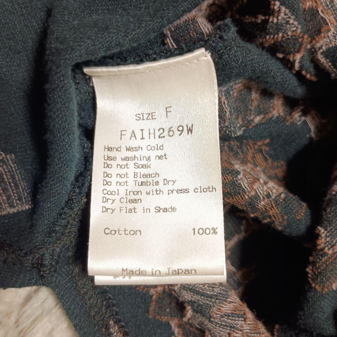 【FUGA FUGA】佐藤繊維 花柄 長袖チュニック (F) 黒 奇抜 日本製