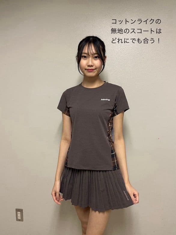 Admiral ダークブラウン プリーツスカート