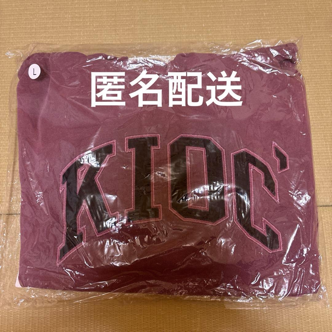 山下幸輝 kioc カレッジロゴフーディ パープル L パーカー