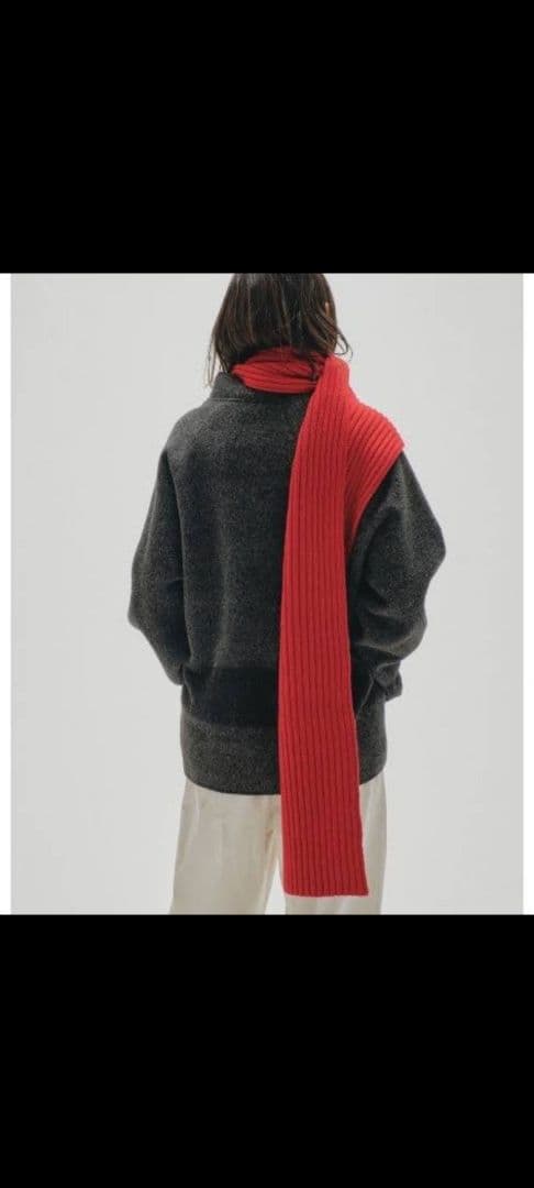 小物 Todayful Rib Knit Muffler red