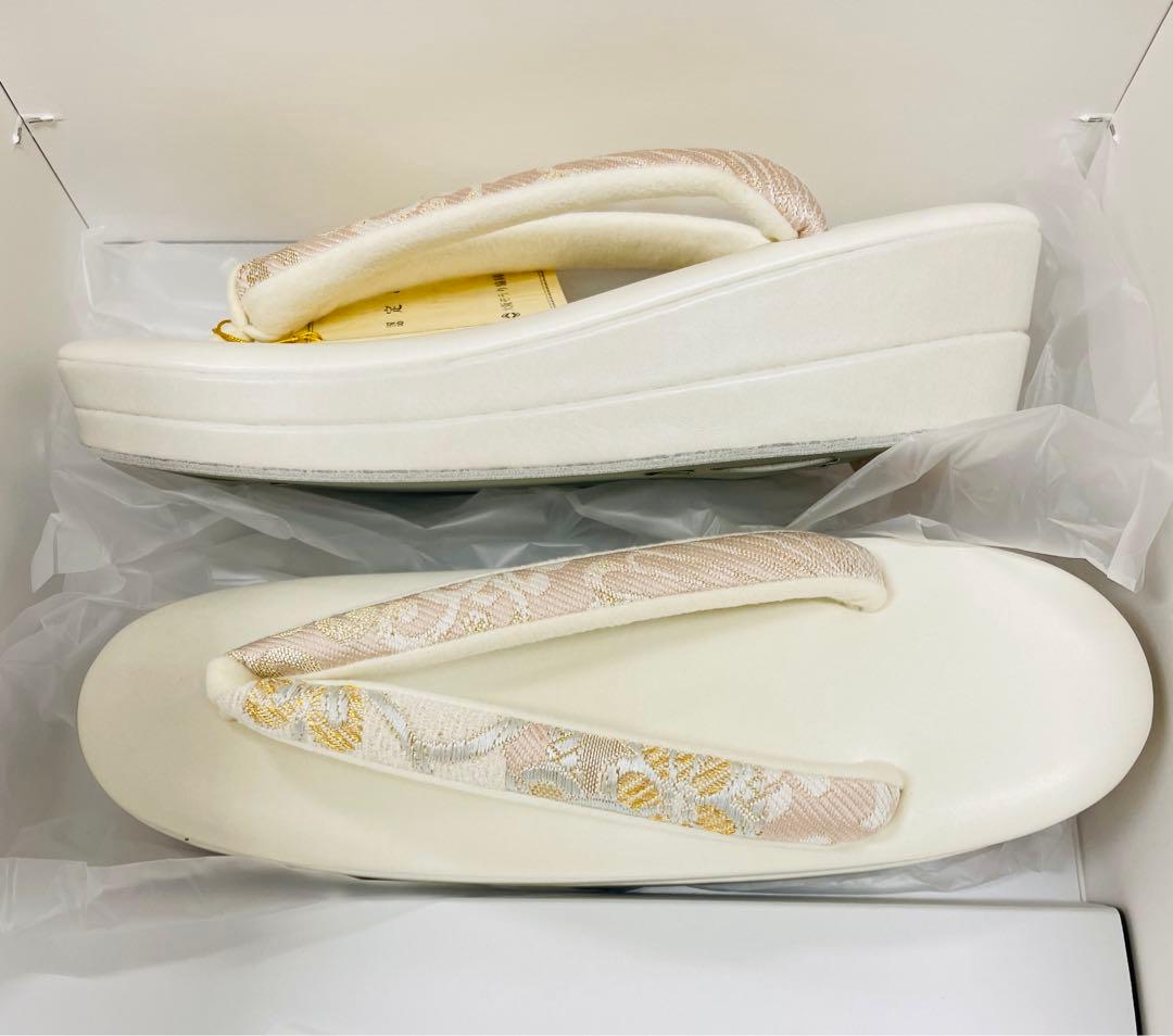 花柄刺繍 和装用バッグ 草履セット