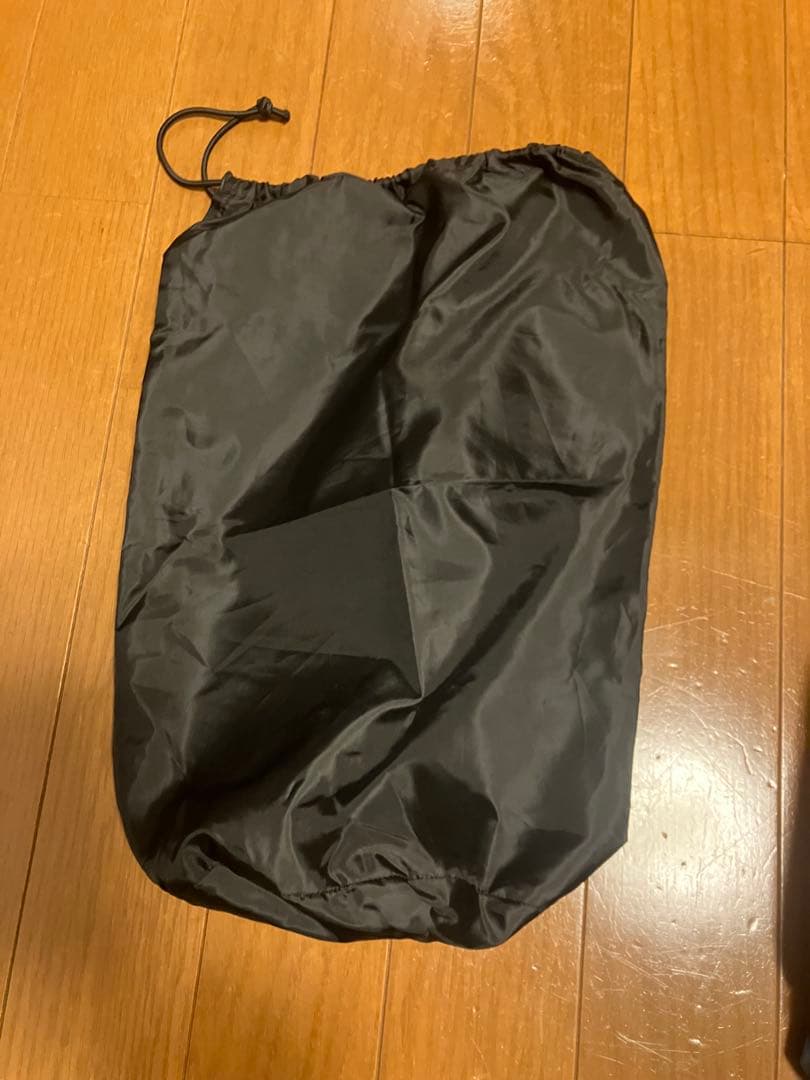 ダウンベンチコート クリーニング済 150cm　フード　ケース付　ブラック美品