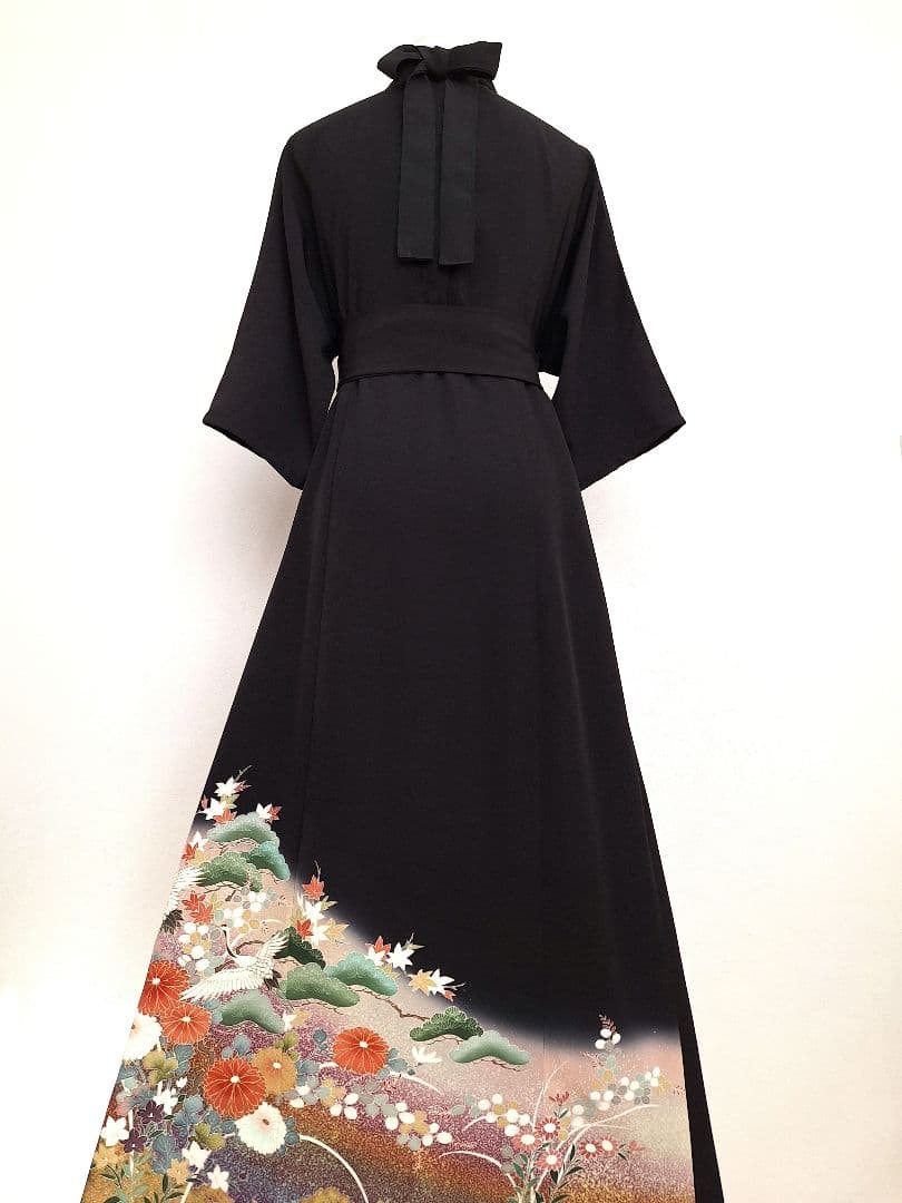 着物リメイクワンピース3637