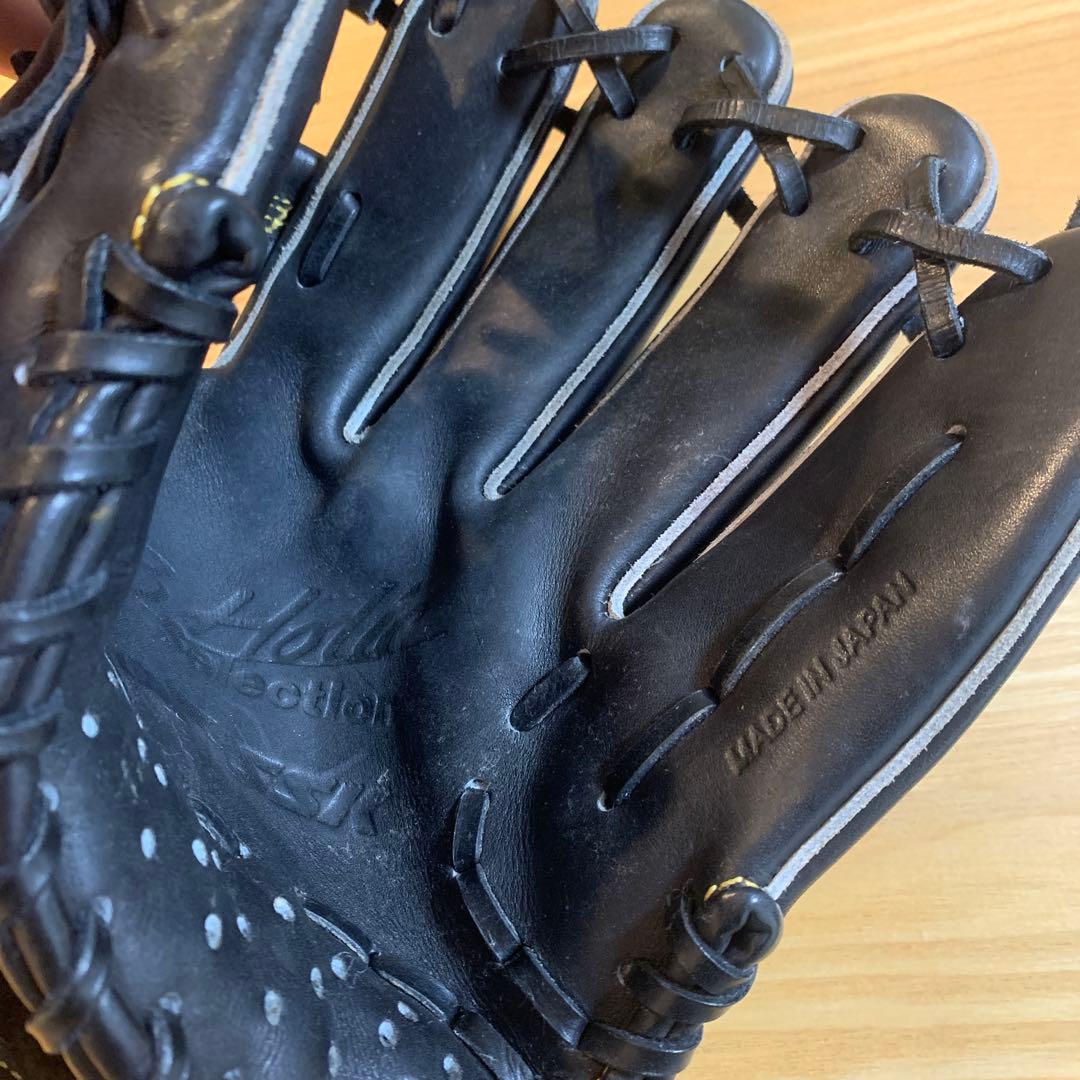 硬式野球グローブ 黒　内野用