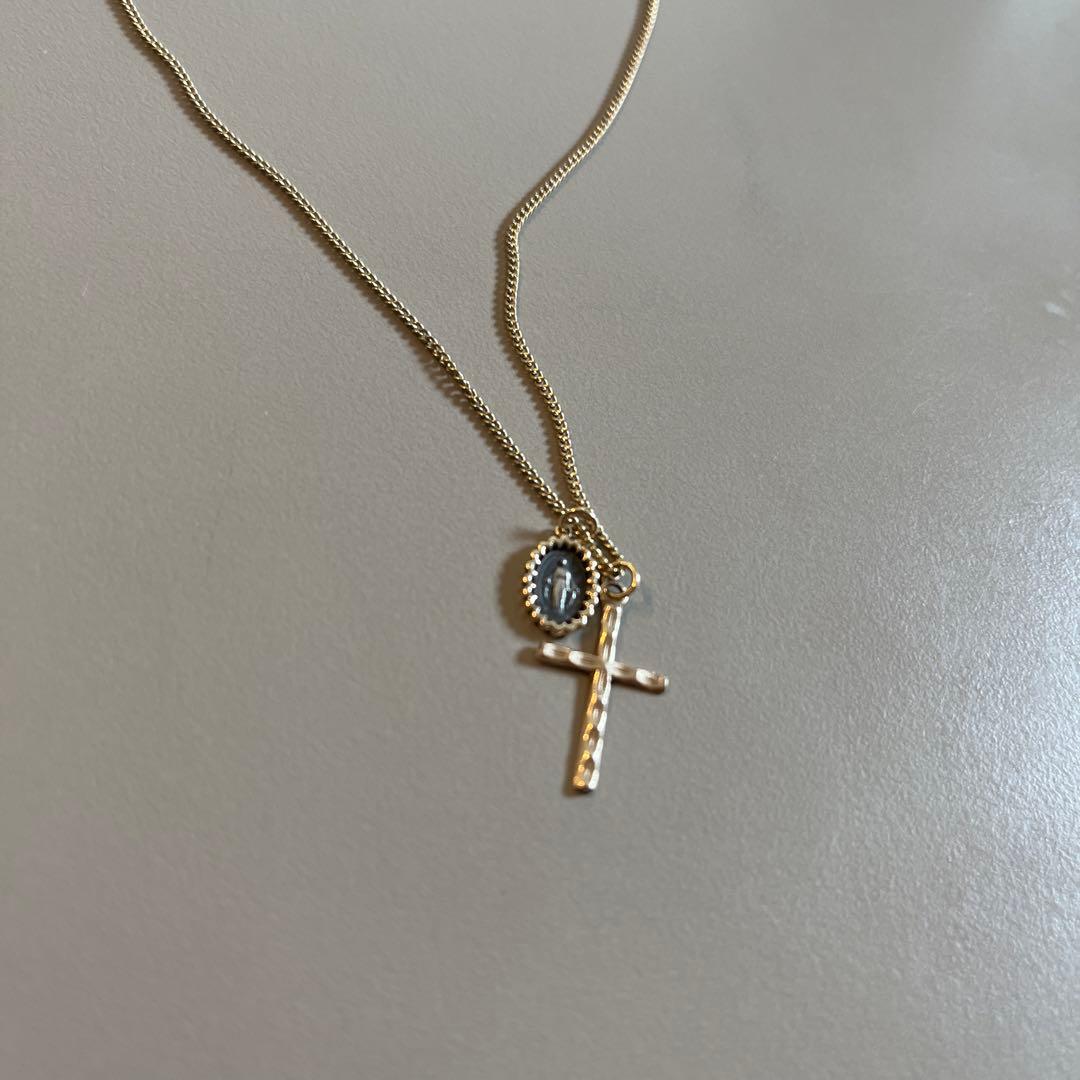 ロデオクラウンズ k10 ゴールド 十字架 チャーム ネックレス