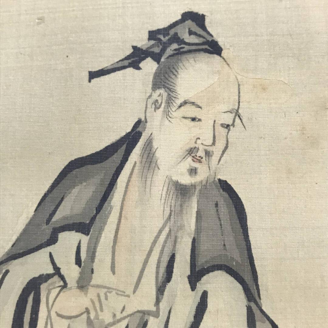 狩野周信/狩野如川周信/林和靖/人物図/横物/掛軸/名家伝来/AD-79