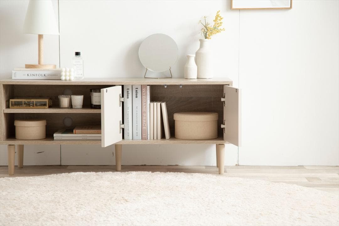 【送料無料】Erin バイカラーテレビボード AV台 収納 【幅110cm】