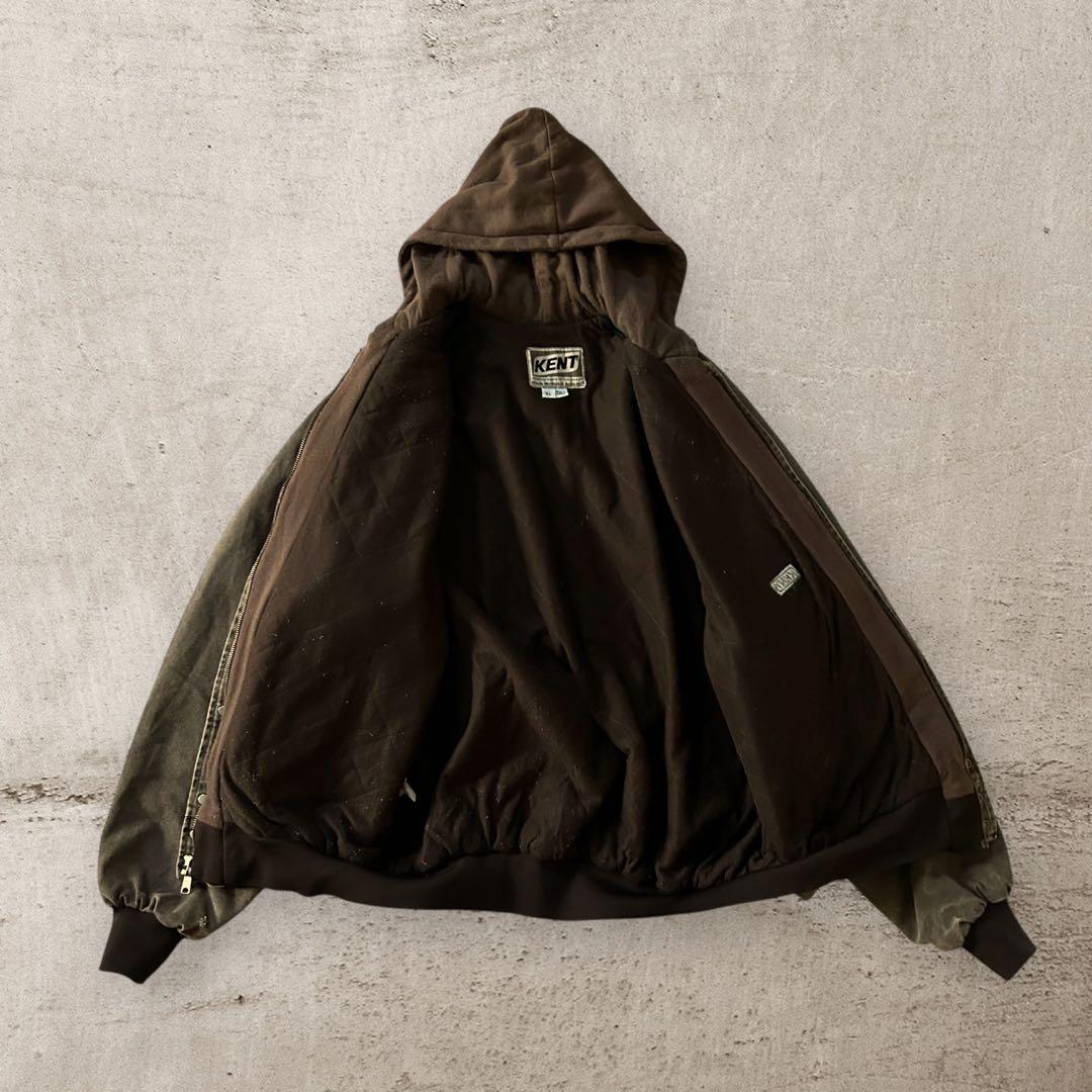 希少90sUSA製KENTダック地アクティブジャケットカバーオールレイヤードXL