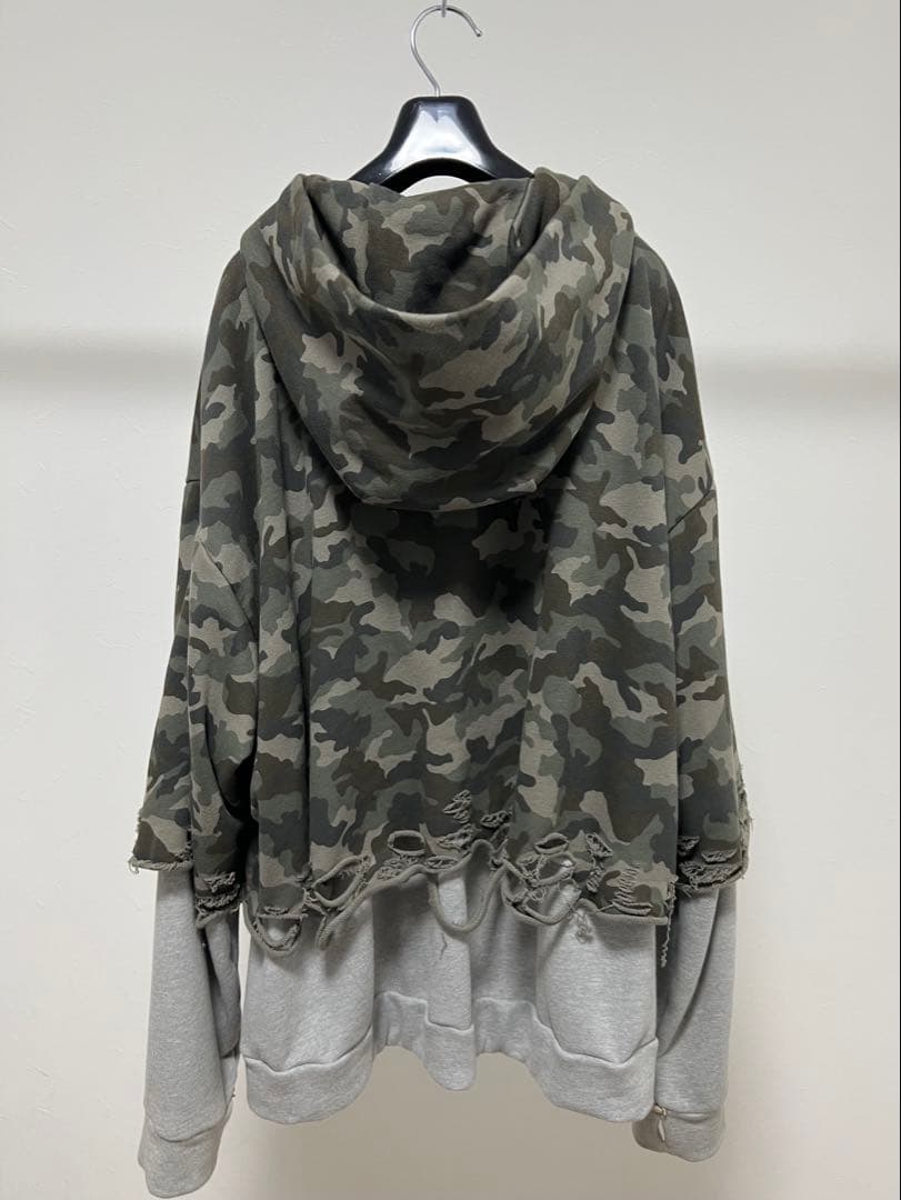 y*t様 neith./ Layered Crush Hoodie (Camo×