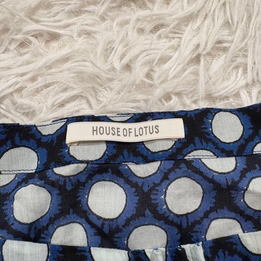 美品✨️ハウスオブロータス　2024 ドットプリント ノースリーブ ワンピース